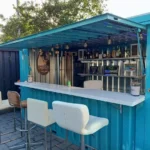 Conteneur Bar Démontable XL 4×3 Mètres Rose RAL 3015