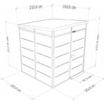 Abri de jardin modulaire isolé 2x2m blanc - plancher inclus – Image 4